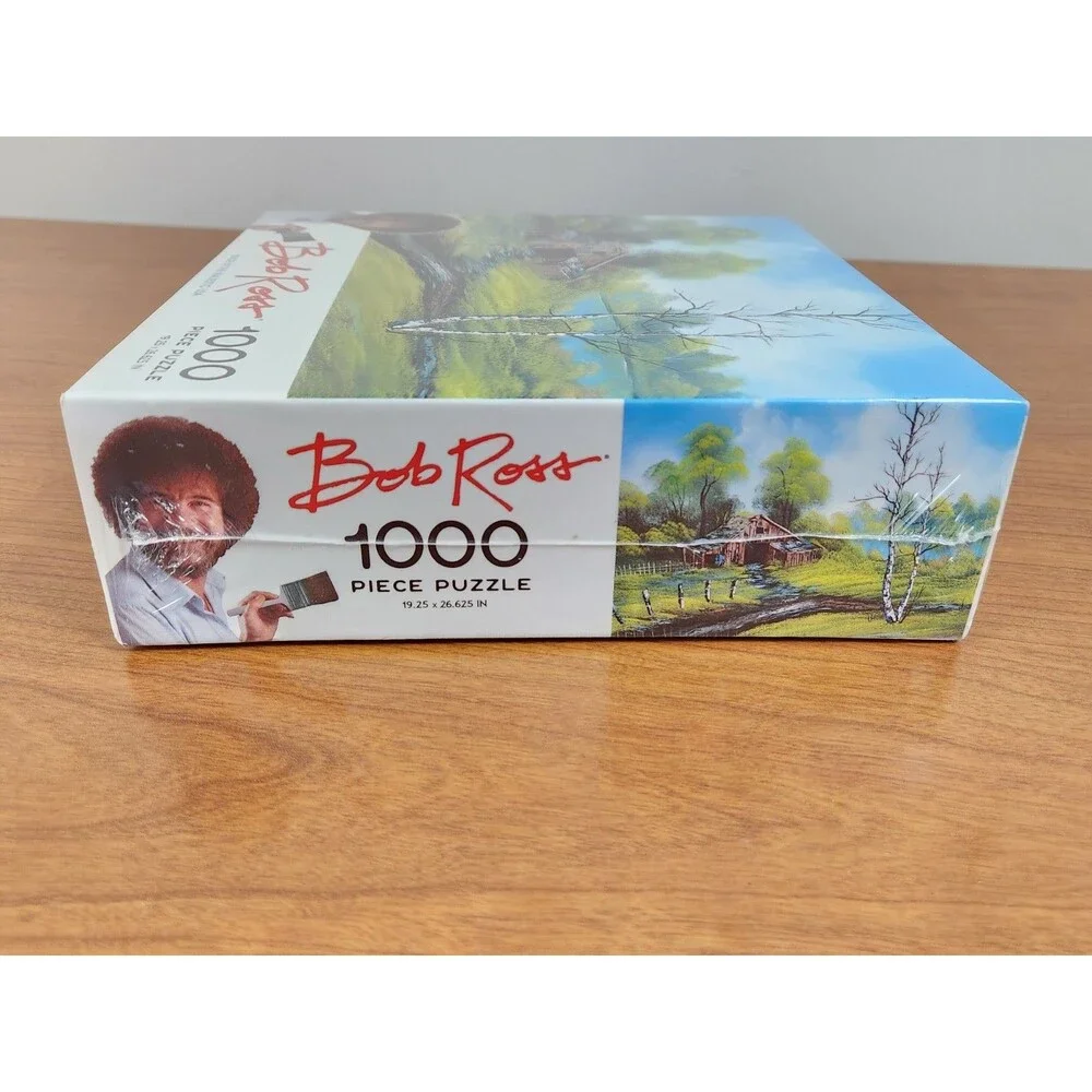 Big G Creative Bob Ross Roadside Barn 1000 Piece Jigsaw Puzzle Brand New